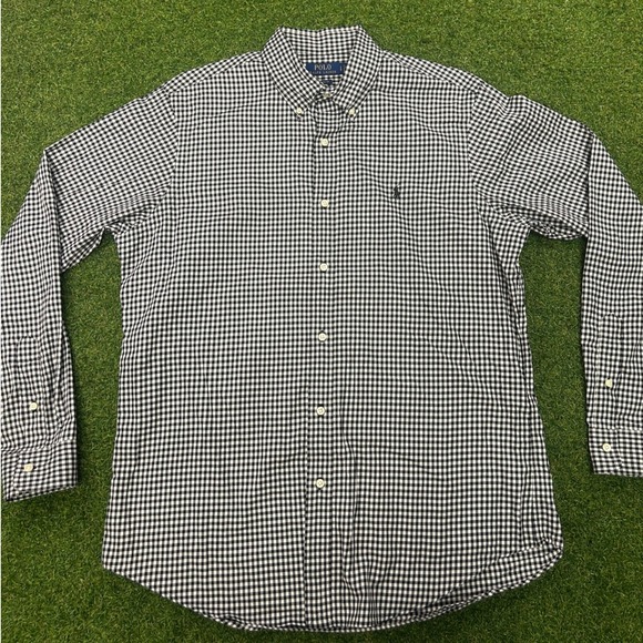Polo Ralph Lauren Other - Polo Ralph Lauren Mens Classic Fit Gingham Button Down Shirt Navy White LG